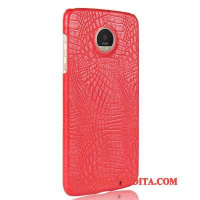 Custodia Moto Z Play Vintage Anti-caduta Coperchio Posteriore, Cover Moto Z Play Rosso Telaio