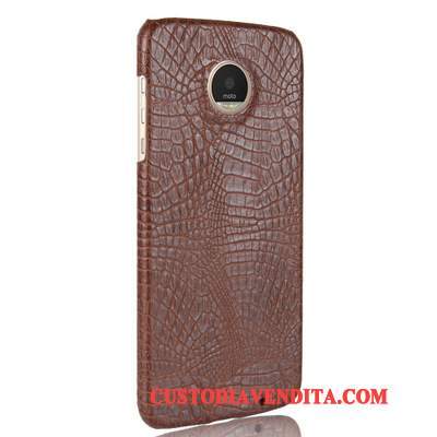 Custodia Moto Z Play Vintage Anti-caduta Coperchio Posteriore, Cover Moto Z Play Rosso Telaio