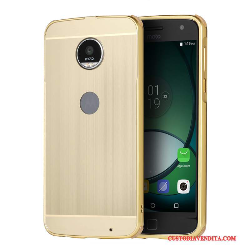 Custodia Moto Z Protezione Oro Anti-caduta, Cover Moto Z Metallotelefono