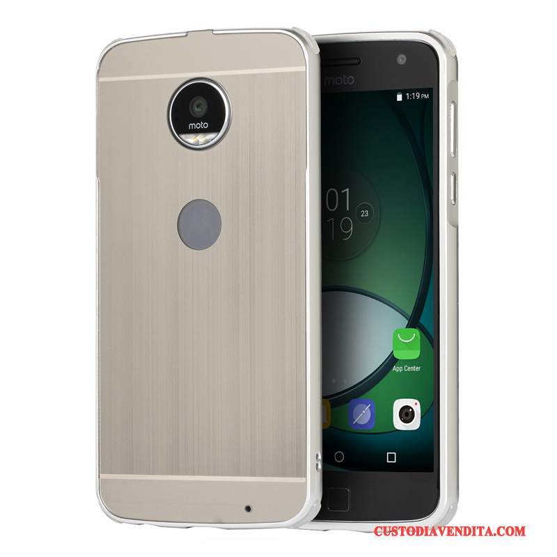 Custodia Moto Z Protezione Oro Anti-caduta, Cover Moto Z Metallotelefono