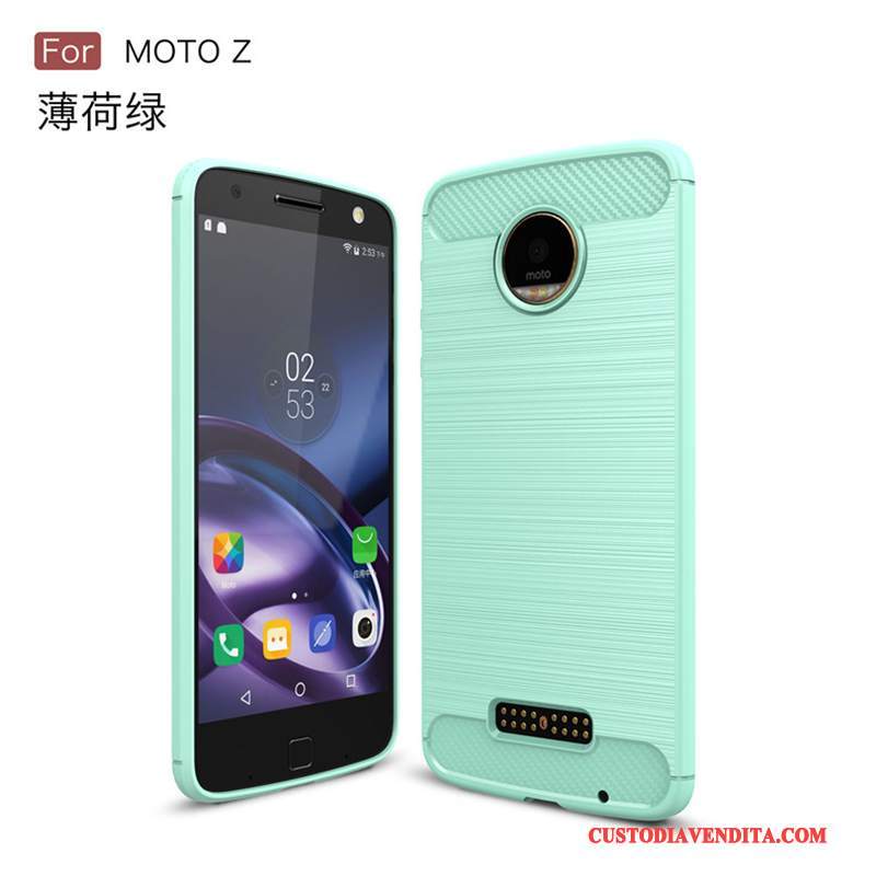 Custodia Moto Z Silicone Tutto Incluso Anti-caduta, Cover Moto Z Protezione Verde Tendenza