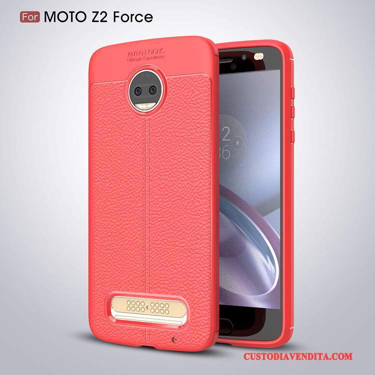 Custodia Moto Z2 Force Edition Silicone Morbido Nero, Cover Moto Z2 Force Edition Protezione Tutto Incluso Anti-caduta