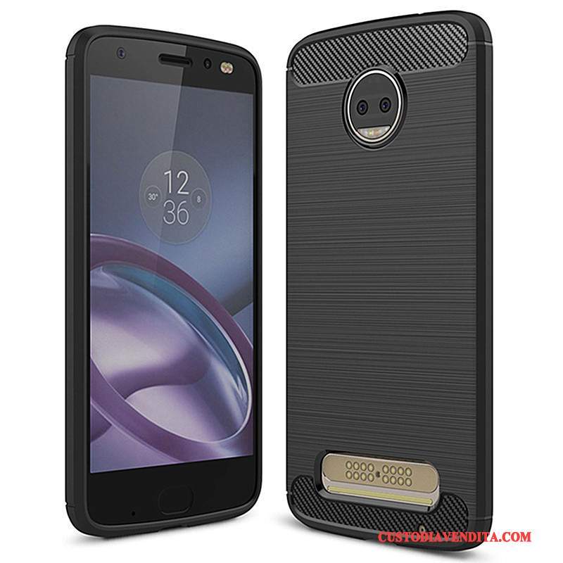 Custodia Moto Z2 Force Edition Silicone Morbidotelefono, Cover Moto Z2 Force Edition Protezione Grigio