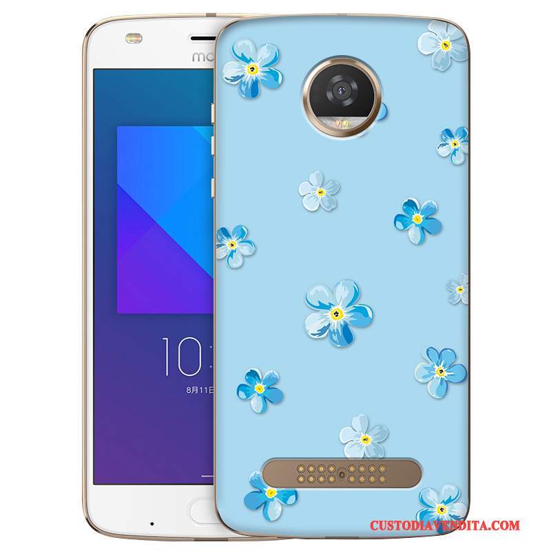 Custodia Moto Z2 Play Colore Telefono Morbido, Cover Moto Z2 Play Blu Chiaro