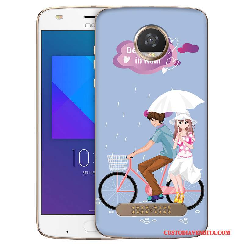 Custodia Moto Z2 Play Colore Telefono Morbido, Cover Moto Z2 Play Blu Chiaro