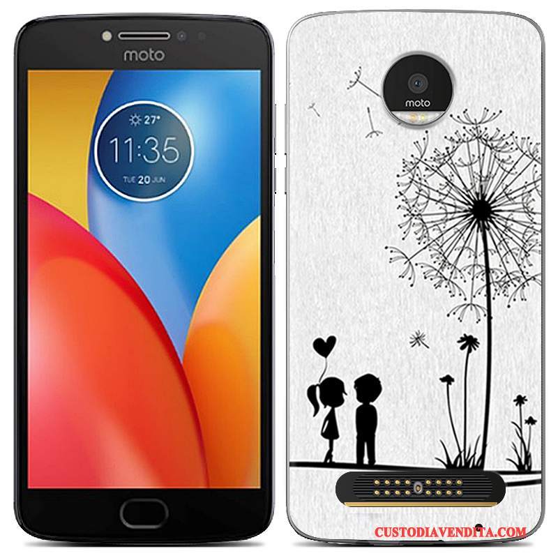 Custodia Moto Z2 Play Creativo Blu Morbido, Cover Moto Z2 Play Cartone Animato Telefono