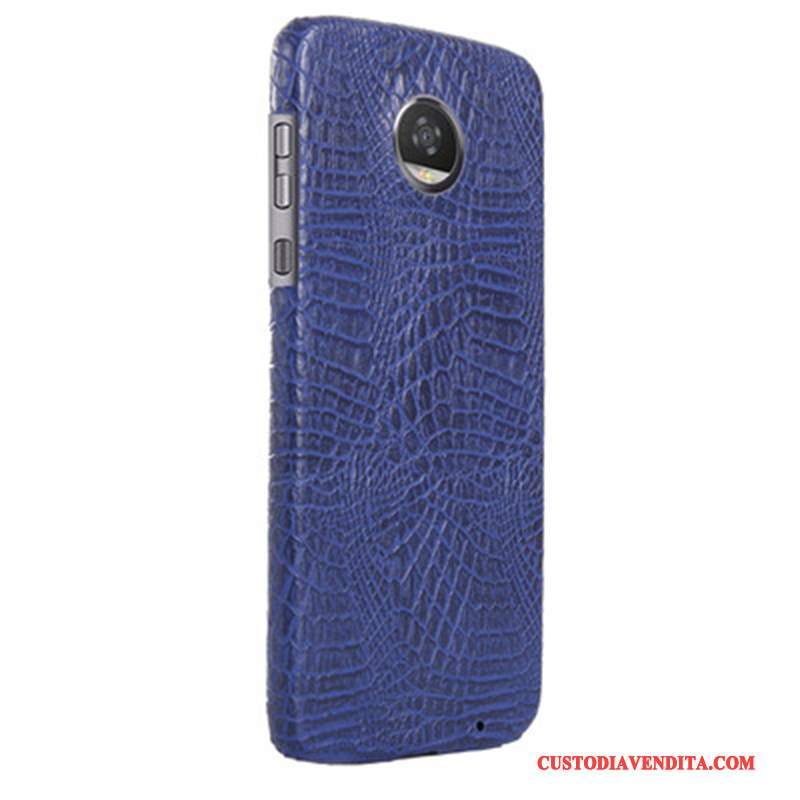 Custodia Moto Z2 Play Pelle Telefono Rosso, Cover Moto Z2 Play Protezione Telaio Modello Coccodrillo