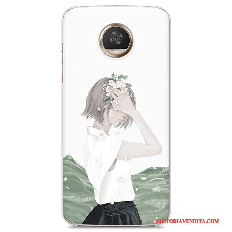 Custodia Moto Z2 Play Protezione Arte Piccola, Cover Moto Z2 Play Difficile Fresco