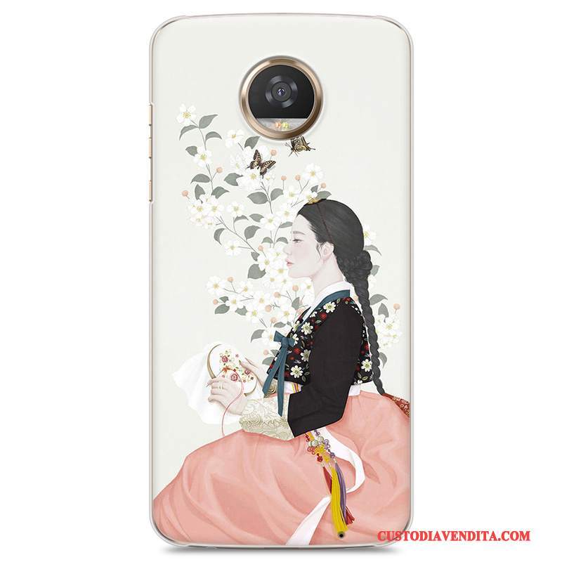 Custodia Moto Z2 Play Protezione Arte Piccola, Cover Moto Z2 Play Difficile Fresco