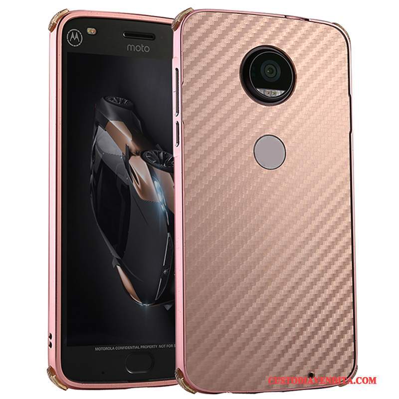 Custodia Moto Z2 Play Protezione Oro Anti-caduta, Cover Moto Z2 Play Telaio Metallo