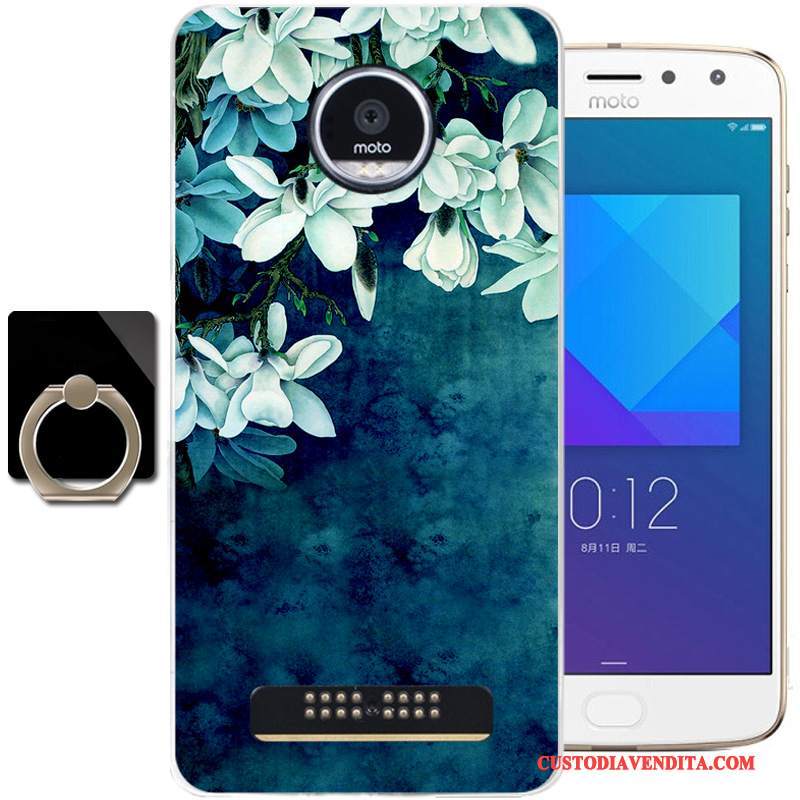 Custodia Moto Z2 Play Protezione Telefono Fresco, Cover Moto Z2 Play Moda Blu Morbido