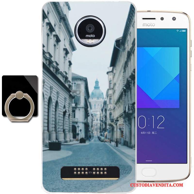 Custodia Moto Z2 Play Protezione Telefono Fresco, Cover Moto Z2 Play Moda Blu Morbido