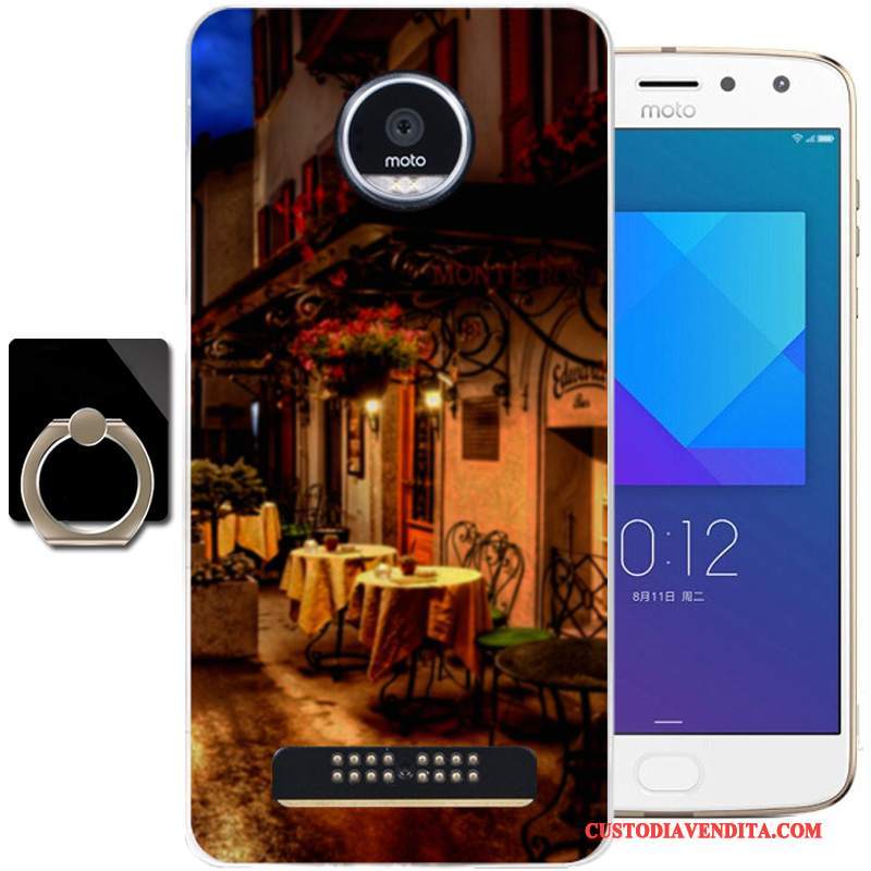 Custodia Moto Z2 Play Protezione Telefono Fresco, Cover Moto Z2 Play Moda Blu Morbido