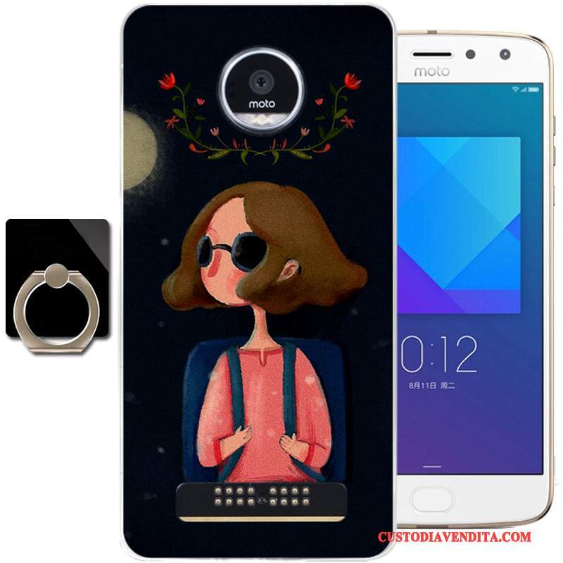 Custodia Moto Z2 Play Protezione Telefono Fresco, Cover Moto Z2 Play Moda Blu Morbido