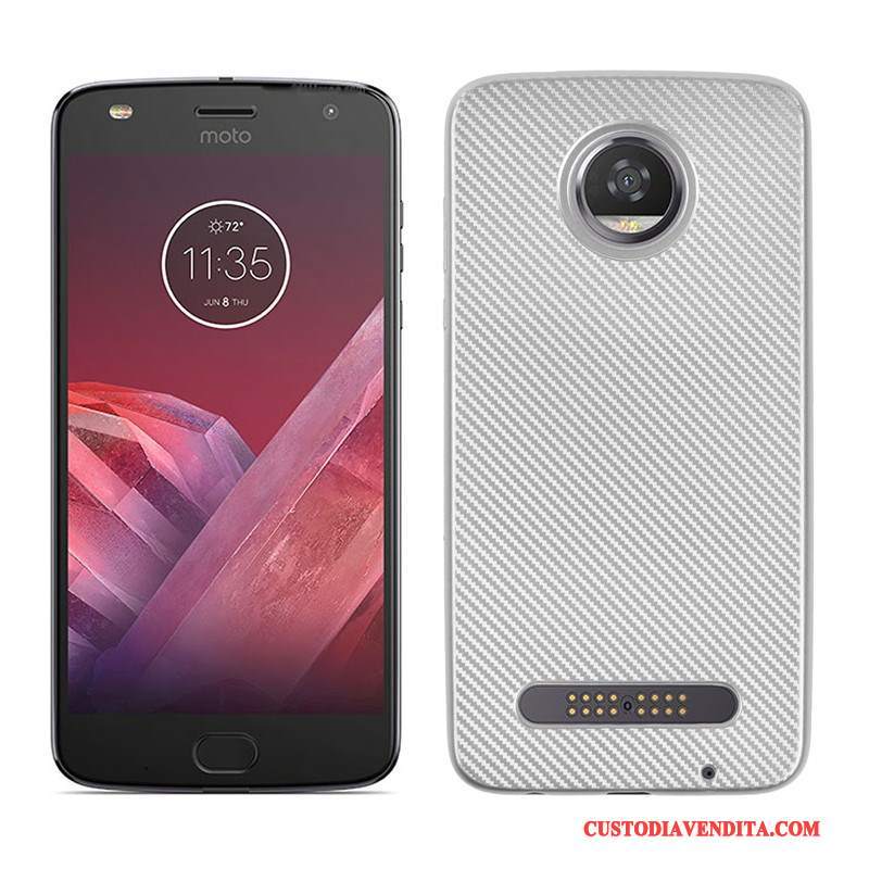 Custodia Moto Z2 Play Protezione Tendenza Anti-caduta, Cover Moto Z2 Play Blu Fibra