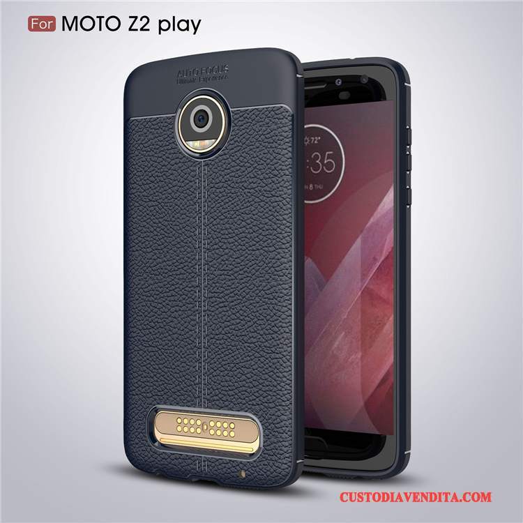 Custodia Moto Z2 Play Silicone Telefono Modello, Cover Moto Z2 Play Pelle Anti-caduta Nero