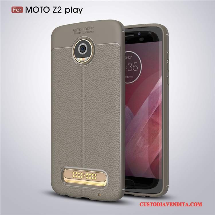 Custodia Moto Z2 Play Silicone Telefono Modello, Cover Moto Z2 Play Pelle Anti-caduta Nero