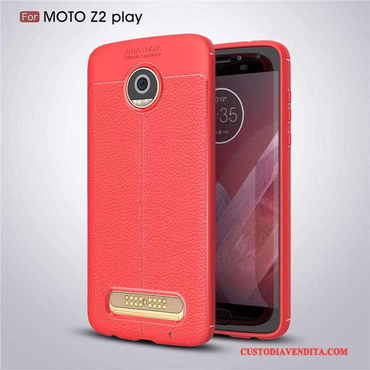 Custodia Moto Z2 Play Silicone Telefono Modello, Cover Moto Z2 Play Pelle Anti-caduta Nero