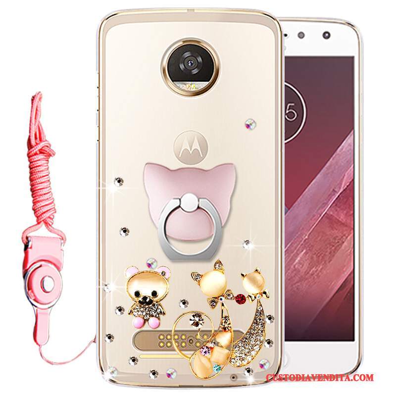 Custodia Moto Z2 Play Strass Orotelefono, Cover Moto Z2 Play Protezione