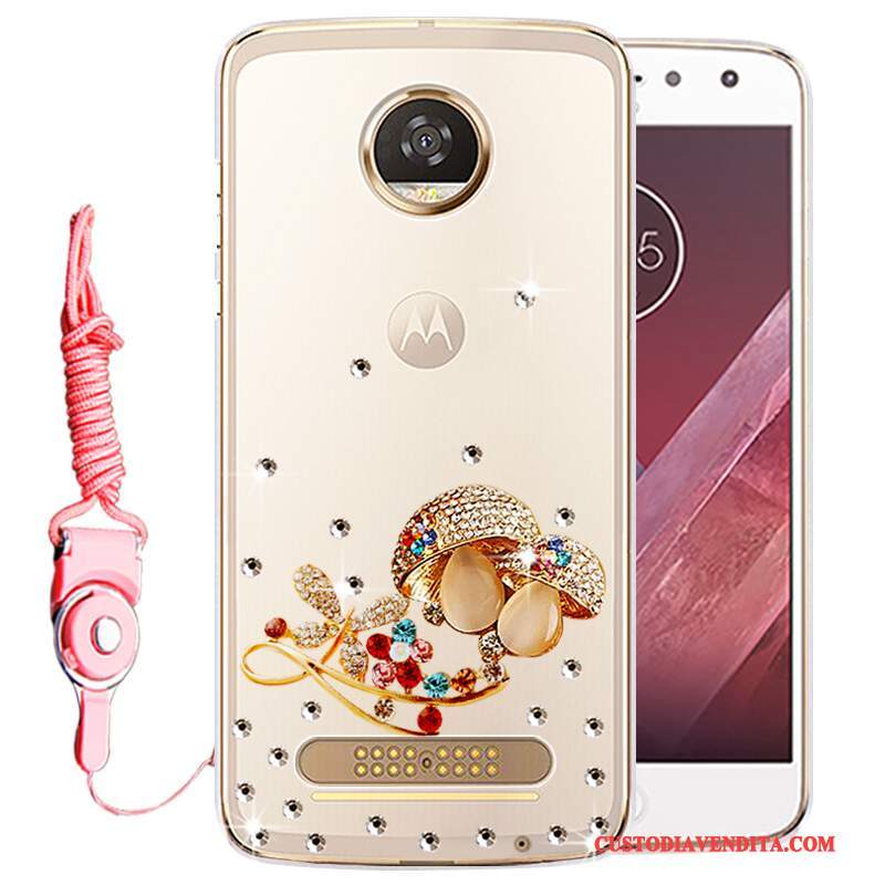 Custodia Moto Z2 Play Strass Orotelefono, Cover Moto Z2 Play Protezione