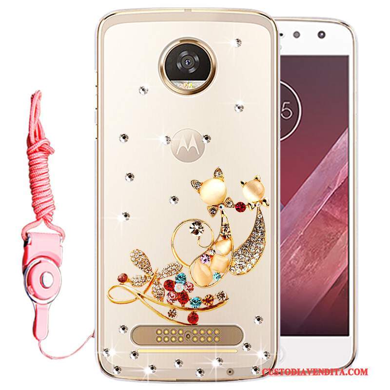 Custodia Moto Z2 Play Strass Orotelefono, Cover Moto Z2 Play Protezione