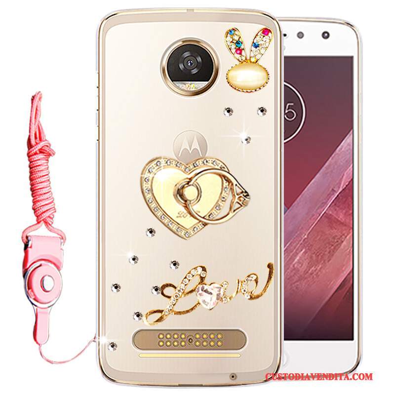 Custodia Moto Z2 Play Strass Orotelefono, Cover Moto Z2 Play Protezione