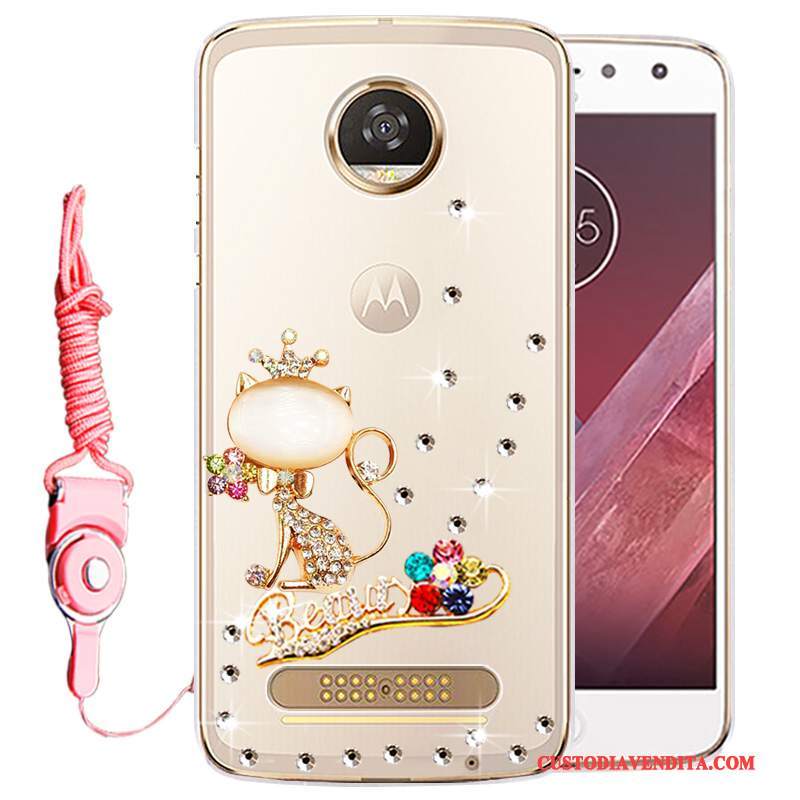 Custodia Moto Z2 Play Strass Orotelefono, Cover Moto Z2 Play Protezione