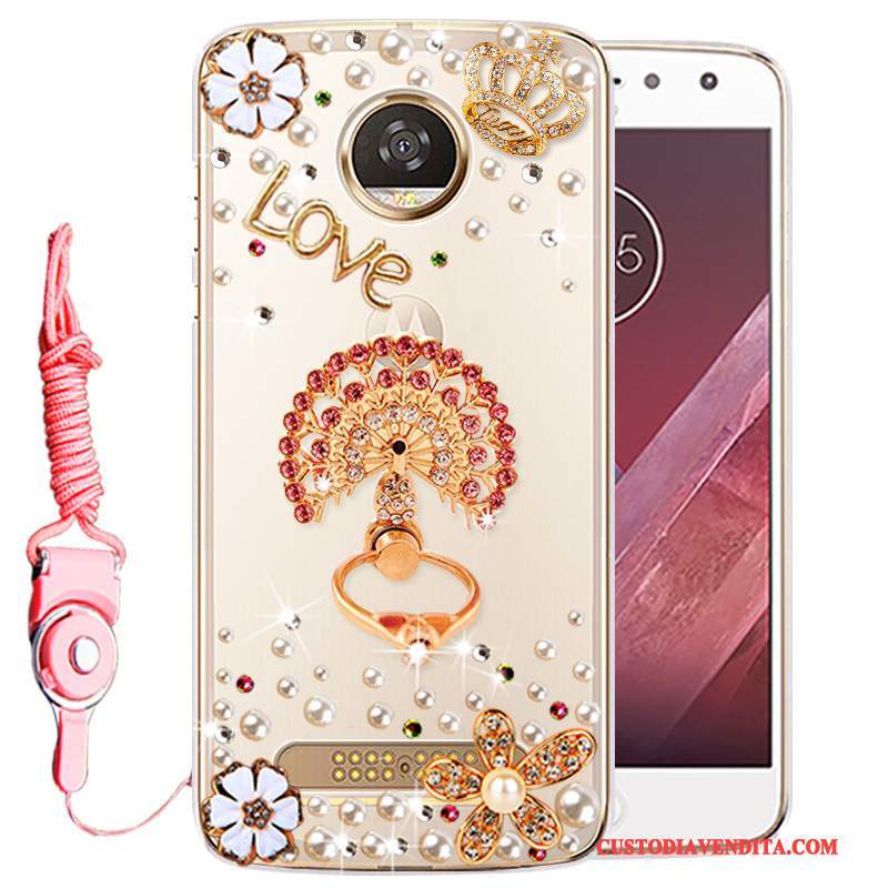 Custodia Moto Z2 Play Strass Orotelefono, Cover Moto Z2 Play Protezione