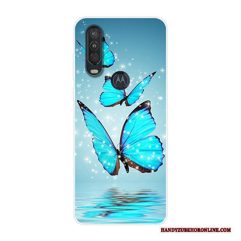 Custodia Motorola One Action Creativo Tutto Inclusotelefono, Cover Motorola One Action Silicone Blu Anti-caduta