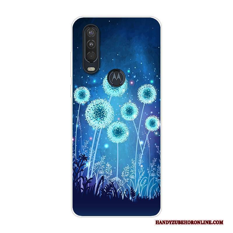 Custodia Motorola One Action Creativo Tutto Inclusotelefono, Cover Motorola One Action Silicone Blu Anti-caduta