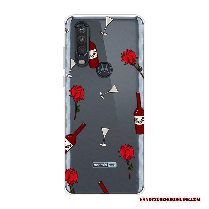 Custodia Motorola One Action Creativo Tutto Inclusotelefono, Cover Motorola One Action Silicone Blu Anti-caduta