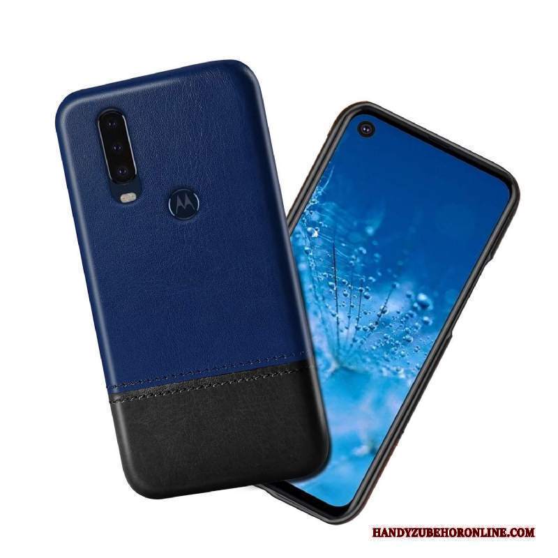 Custodia Motorola One Action Pelle Nero Colori Misti, Cover Motorola One Action Anti-cadutatelefono