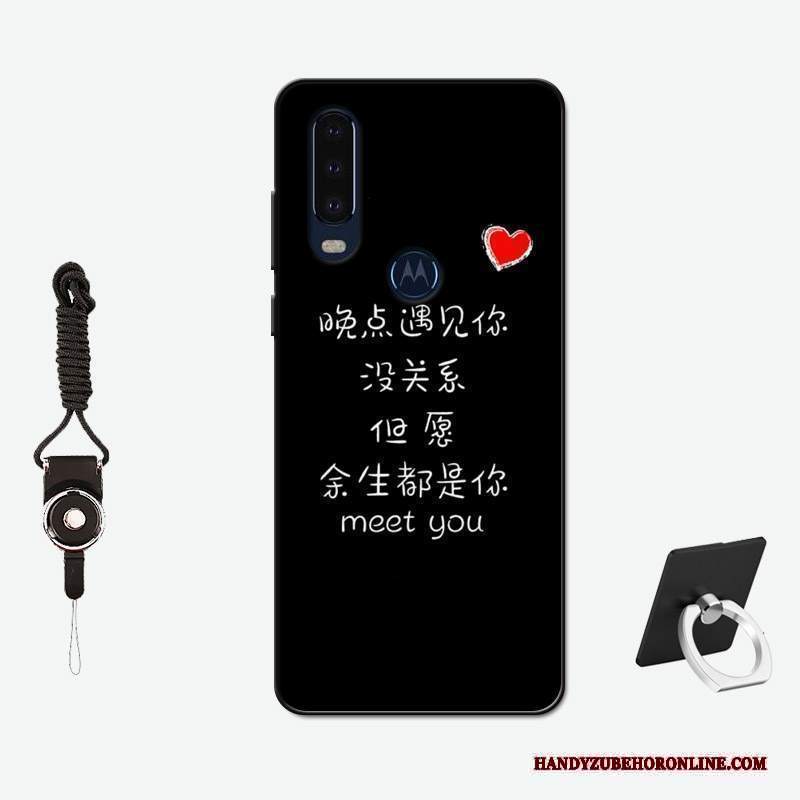 Custodia Motorola One Action Silicone Macchiati Antiscivolo, Cover Motorola One Action Tempra Net Red