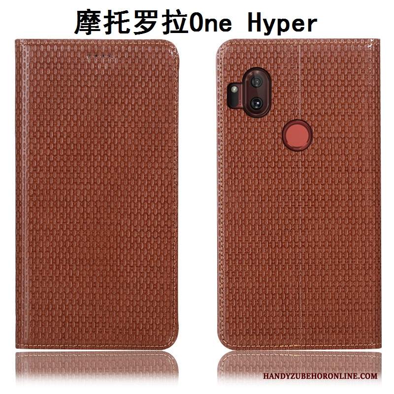 Custodia Motorola One Hyper Pelle Anti-caduta Tutto Incluso, Cover Motorola One Hyper Protezione Telefono