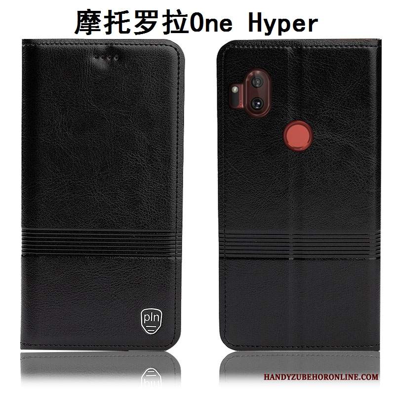 Custodia Motorola One Hyper Pelle Rosso Anti-caduta, Cover Motorola One Hyper Protezione Telefono