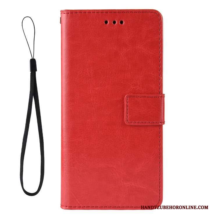 Custodia Motorola One Hyper Pelle Rosso Morbido, Cover Motorola One Hyper Folio Tutto Inclusotelefono