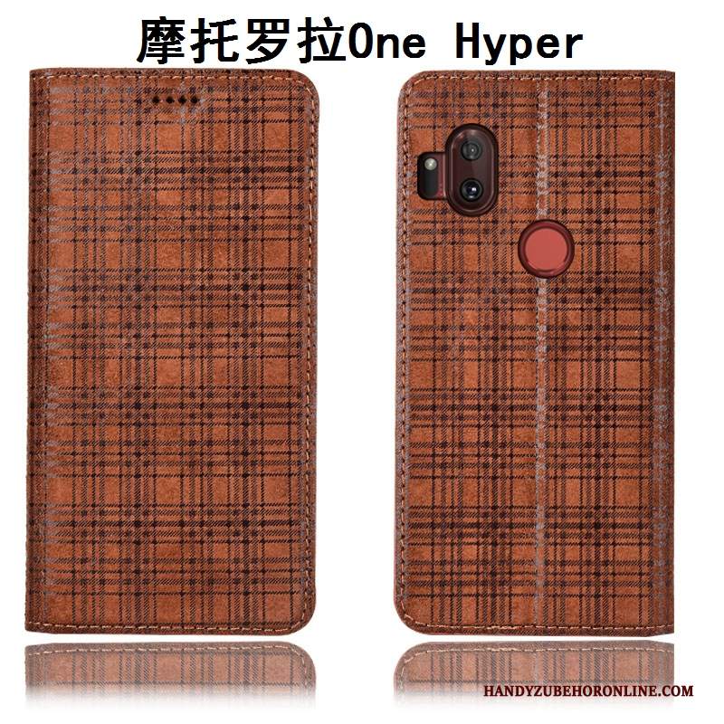 Custodia Motorola One Hyper Protezione Anti-caduta Velluto, Cover Motorola One Hyper Pelle Telefono Nero