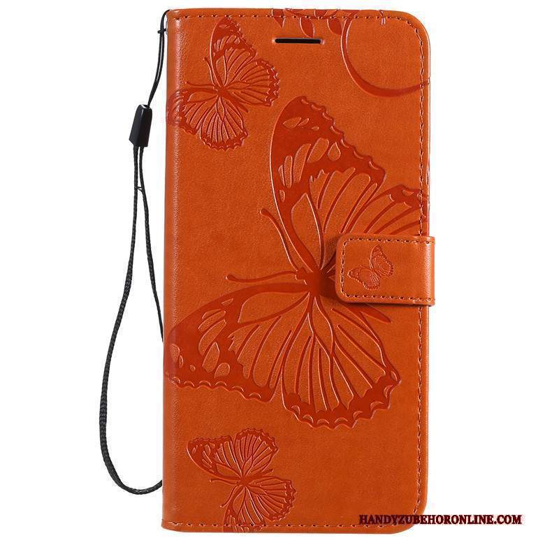 Custodia Motorola One Macro Folio Telefono Farfalla Fiori, Cover Motorola One Macro Pelle Porpora Tutto Incluso