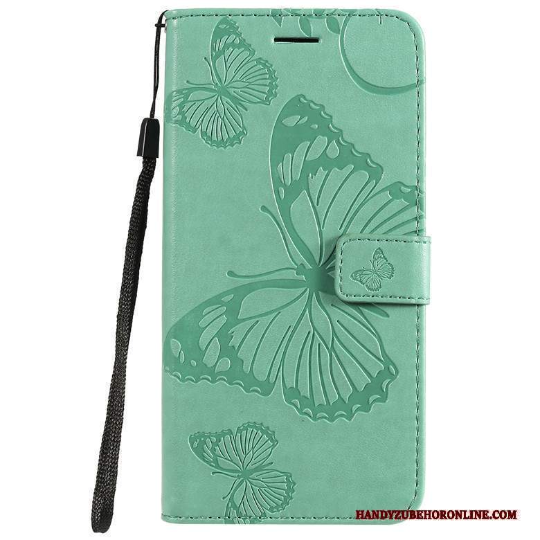 Custodia Motorola One Macro Folio Telefono Farfalla Fiori, Cover Motorola One Macro Pelle Porpora Tutto Incluso