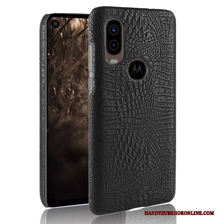 Custodia Motorola One Vision Protezione Antiscivolo Nero, Cover Motorola One Vision Telefono Difficile