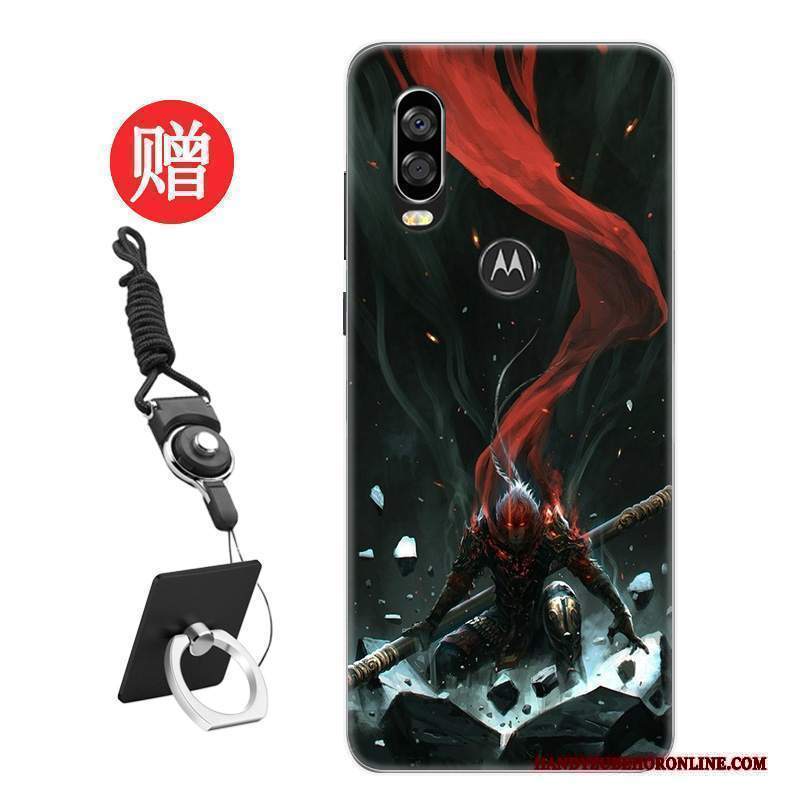 Custodia Motorola One Vision Protezione Nero Nuovo, Cover Motorola One Vision Tendenza Amanti