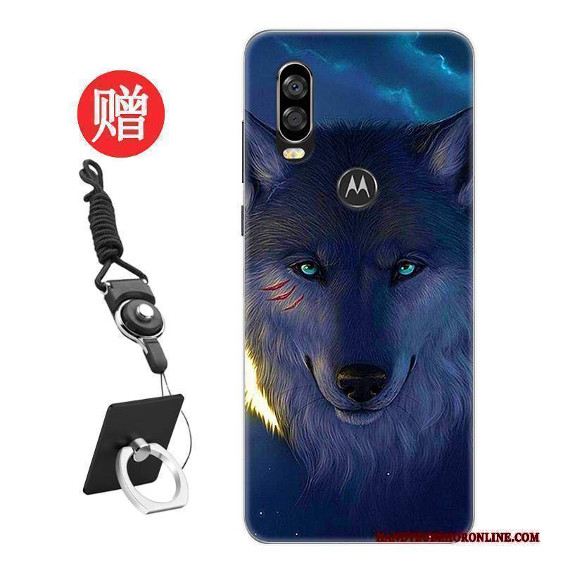 Custodia Motorola One Vision Protezione Nero Nuovo, Cover Motorola One Vision Tendenza Amanti