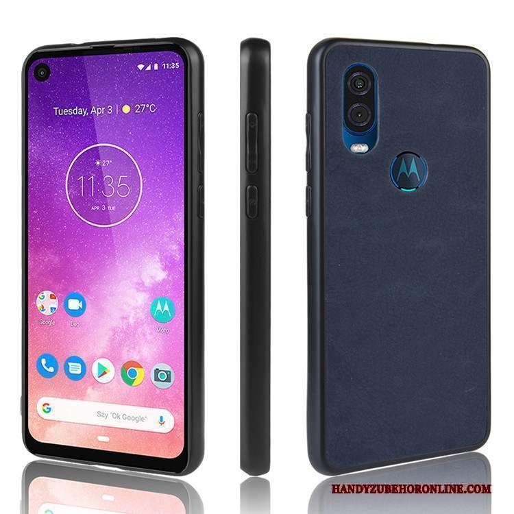 Custodia Motorola One Vision Protezione Telefono Nero, Cover Motorola One Vision Anti-caduta