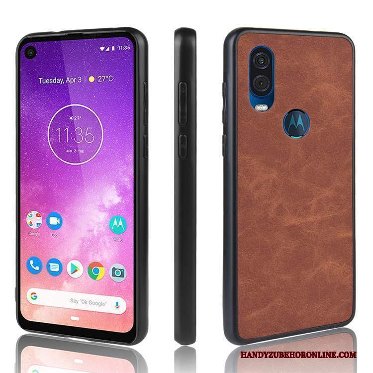 Custodia Motorola One Vision Protezione Telefono Nero, Cover Motorola One Vision Anti-caduta