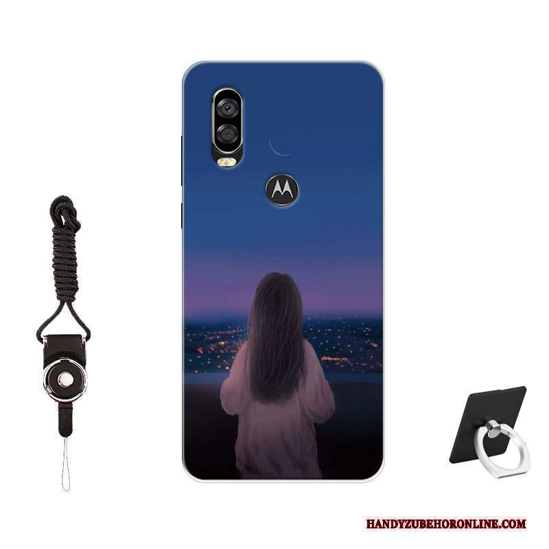 Custodia Motorola One Vision Protezione Tempra Antiscivolo, Cover Motorola One Vision Colore Morbido Pellicola Protettiva