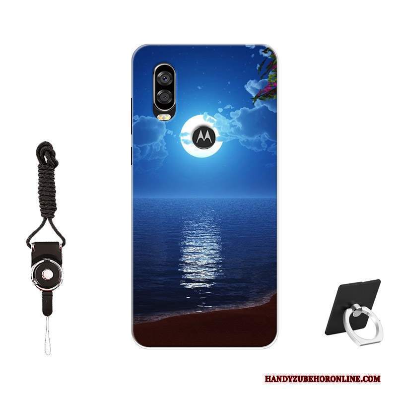 Custodia Motorola One Vision Protezione Tempra Antiscivolo, Cover Motorola One Vision Colore Morbido Pellicola Protettiva