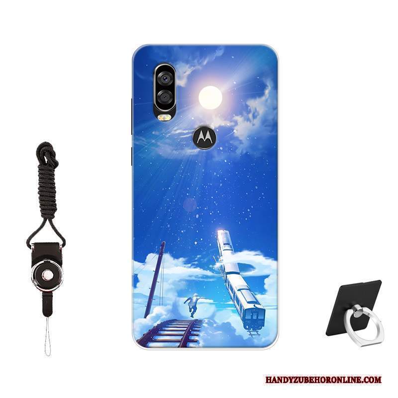 Custodia Motorola One Vision Protezione Tempra Antiscivolo, Cover Motorola One Vision Colore Morbido Pellicola Protettiva