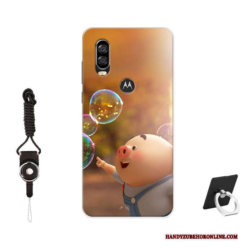 Custodia Motorola One Vision Protezione Tempra Antiscivolo, Cover Motorola One Vision Colore Morbido Pellicola Protettiva