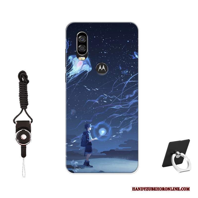 Custodia Motorola One Vision Protezione Tempra Antiscivolo, Cover Motorola One Vision Colore Morbido Pellicola Protettiva