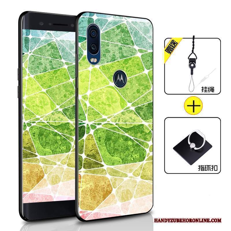 Custodia Motorola One Vision Silicone Morbido Tutto Incluso, Cover Motorola One Vision Protezione Blu Scurotelefono